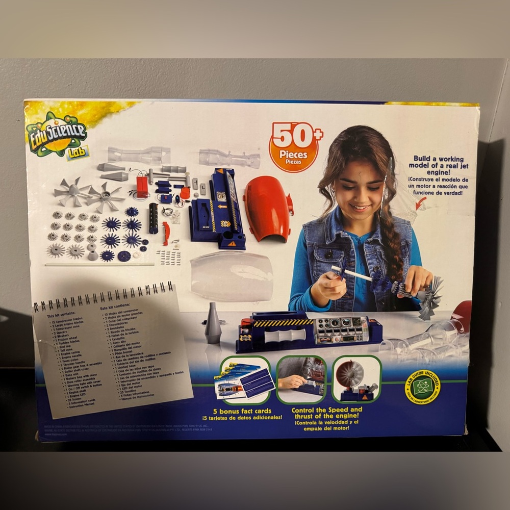 Edu Science Lab Jet Works Model Engine Kit - Red and Blue - Picture 2 of 3